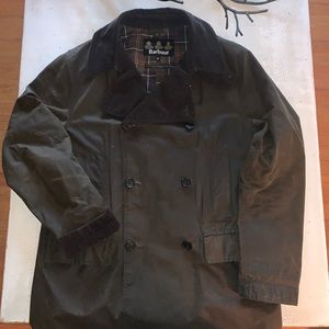Vintage Barbour waxed cotton Peacoat (olive green)